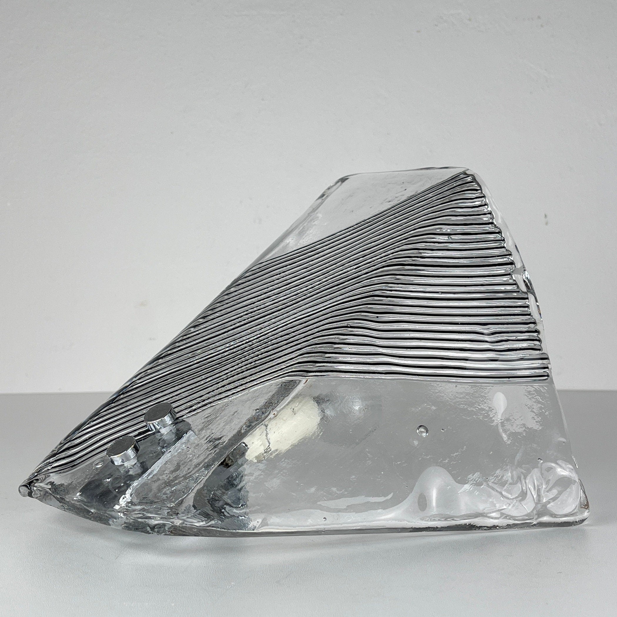 Vintage Murano Glass Wall Sconce: Italian MCM Lighting, 1970s