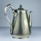 Antique silver plated coffee pot by BENETFINK&Co, Cheapside London, England, late 19th century