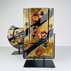Arte Muranese Geometric Murano Glass Vases - Italian Home Decor - Set of 2