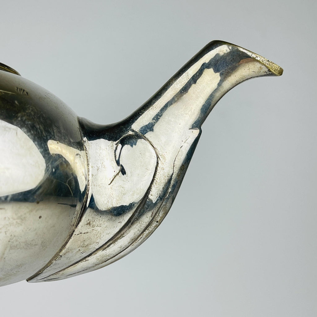 Vintage silver plated teapot, Italy 1950s