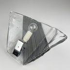 Vintage Murano Glass Wall Sconce: Italian MCM Lighting, 1970s