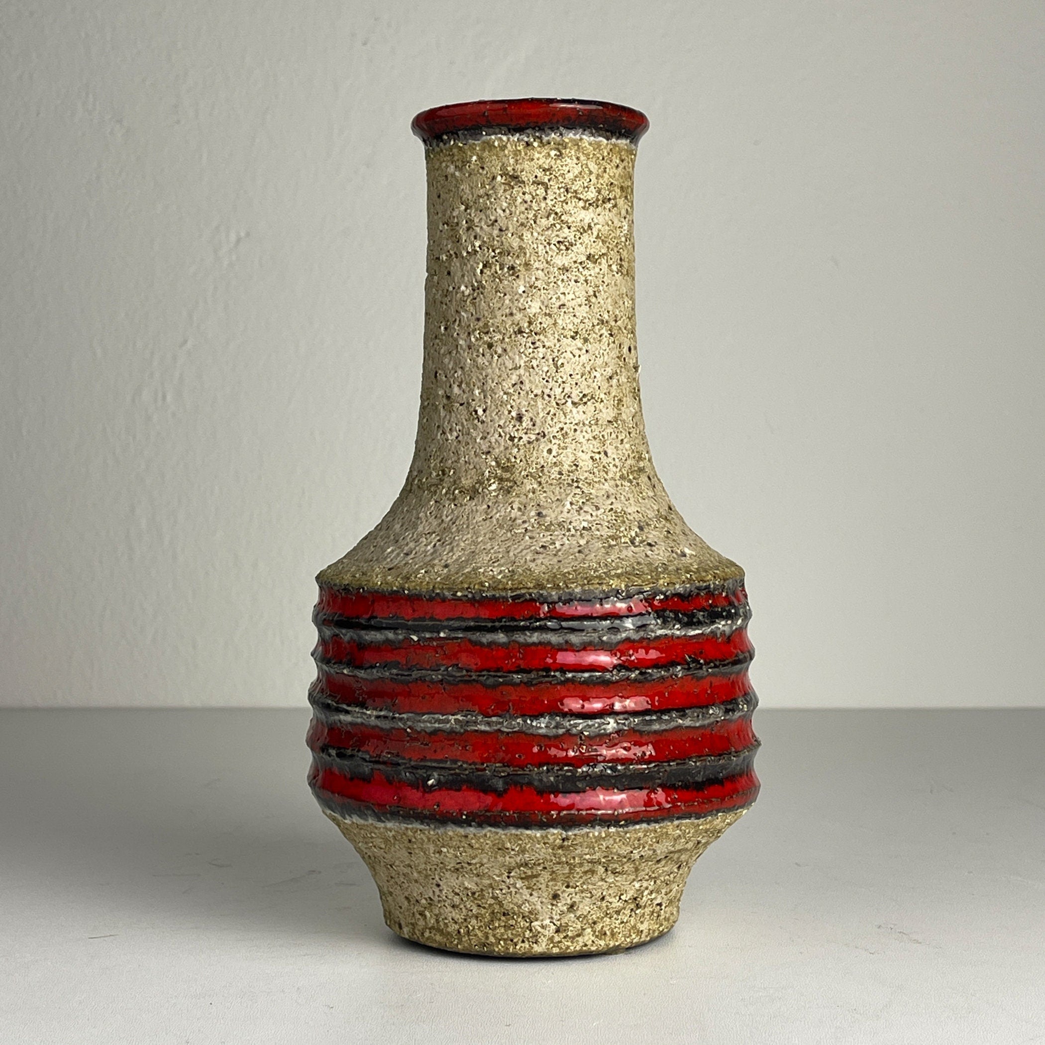 Vintage ceramic vase, Italy 1970s, Mid-century home decor