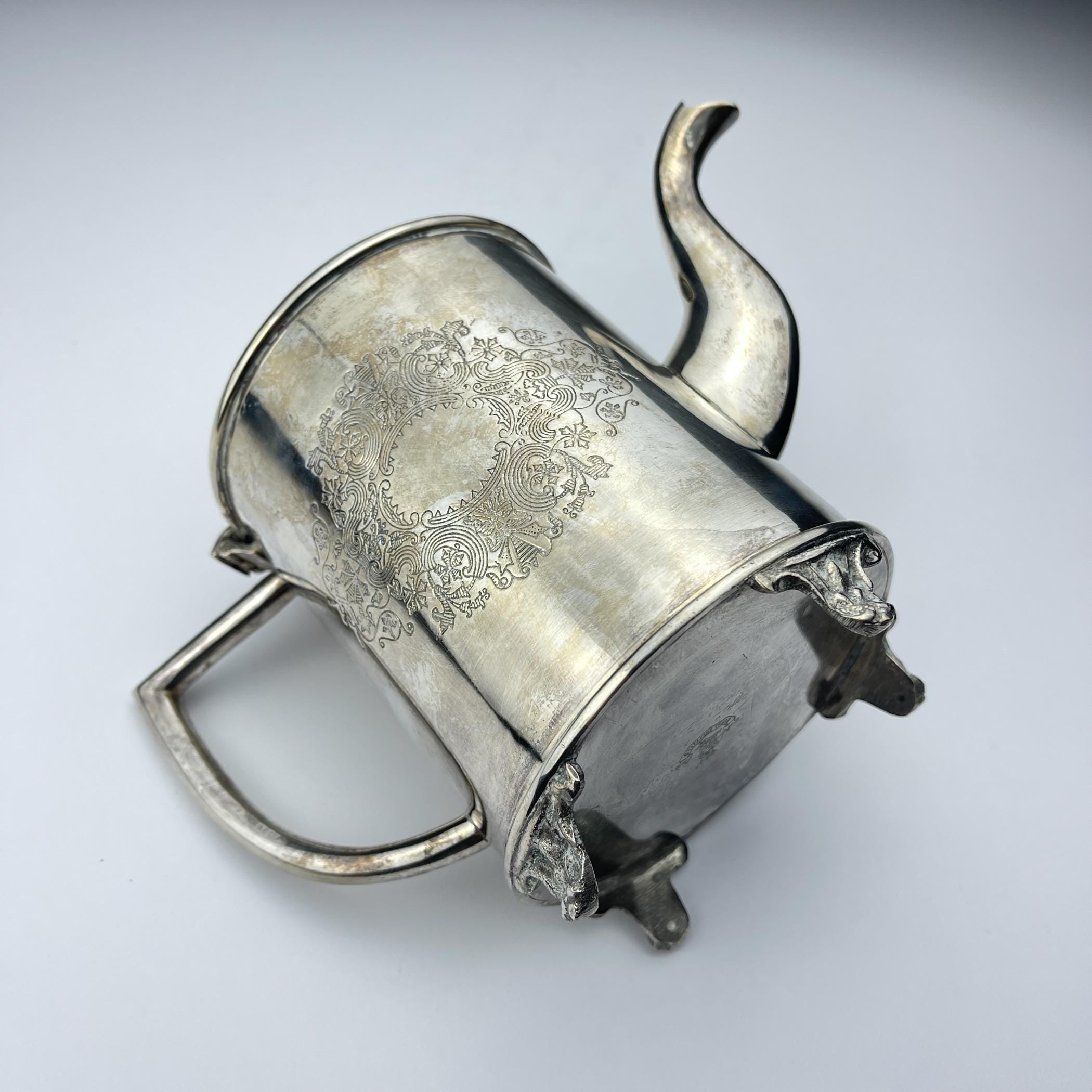 Vintage silver plated teapot and tray by Royal Sheffield, England, 1950s, Vintage home decor