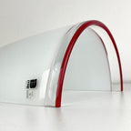 Vintage white and red murano wall lamp by ITRE, Italy 1980s MCM murano sconce