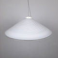 Retro swirl murano glass pendant lamp Italy 1970s Mid-century light