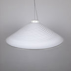 Retro swirl murano glass pendant lamp Italy 1970s Mid-century light