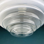 Vintage Mazzega Murano Glass Pendant Lamp: 1970s Italian Space Age Lighting