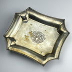 Antique silver plated tray by Queen Victoria Sheffield, England, 1900s