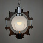 Vintage murano pendant lamp Mazzega Italy 1970s MCM Space Age