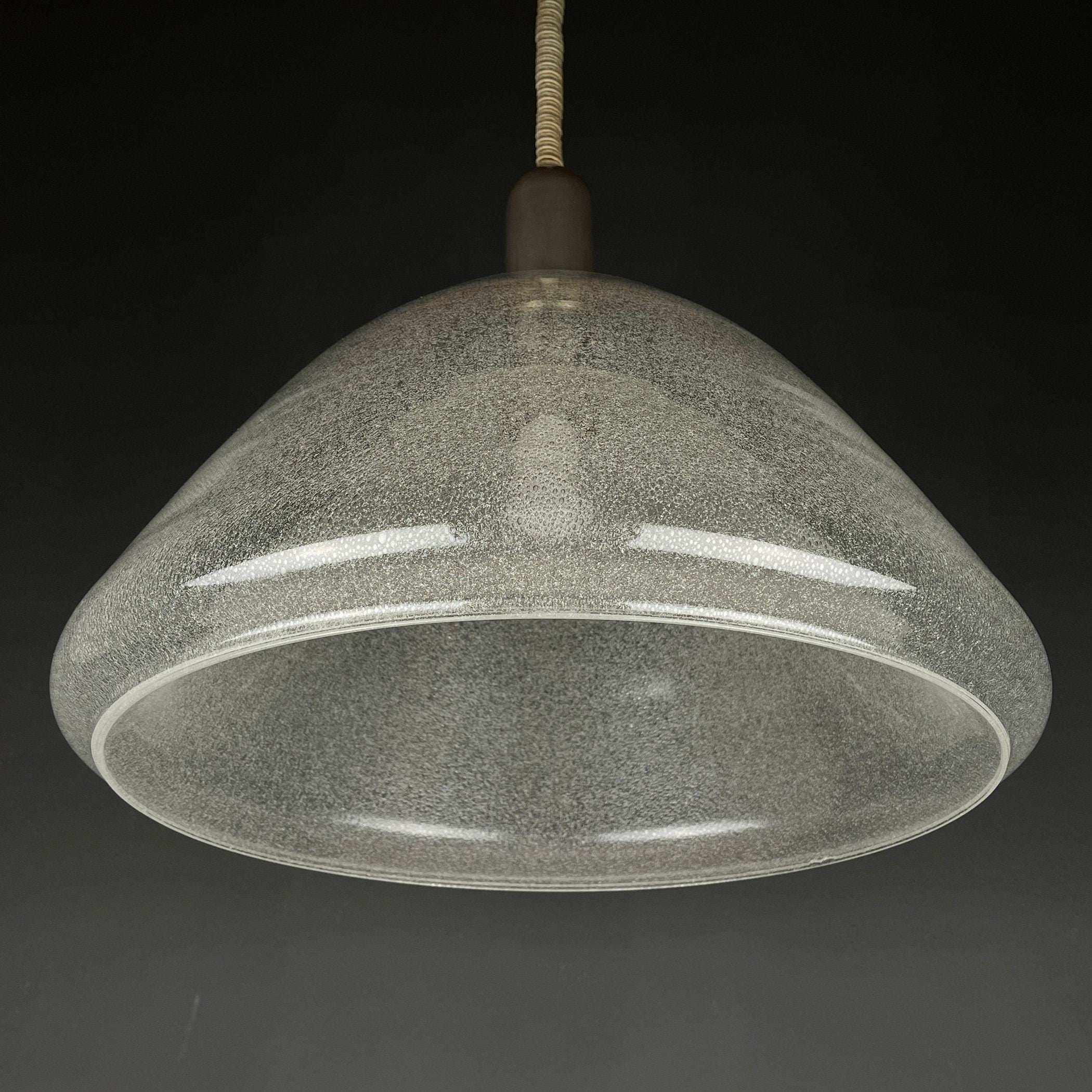 Carlo Nason Murano Glass Pendant Lamp - Mazzega Italian Lighting 1960s