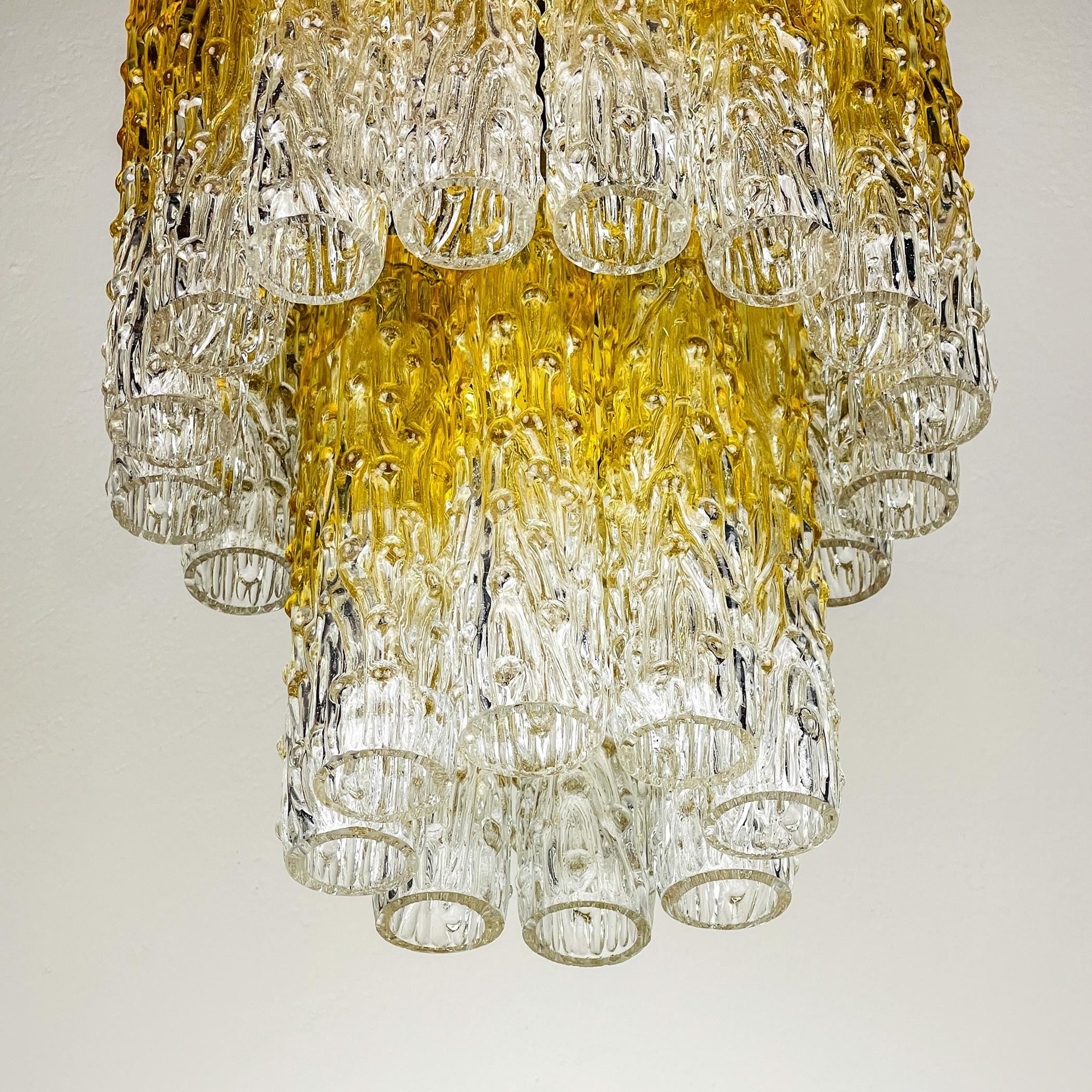 Murano glass chandelier Tronchi by Toni Zuccheri for Venini Italy 1960s