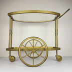 Vintage metal bar cart, Italy 1950s