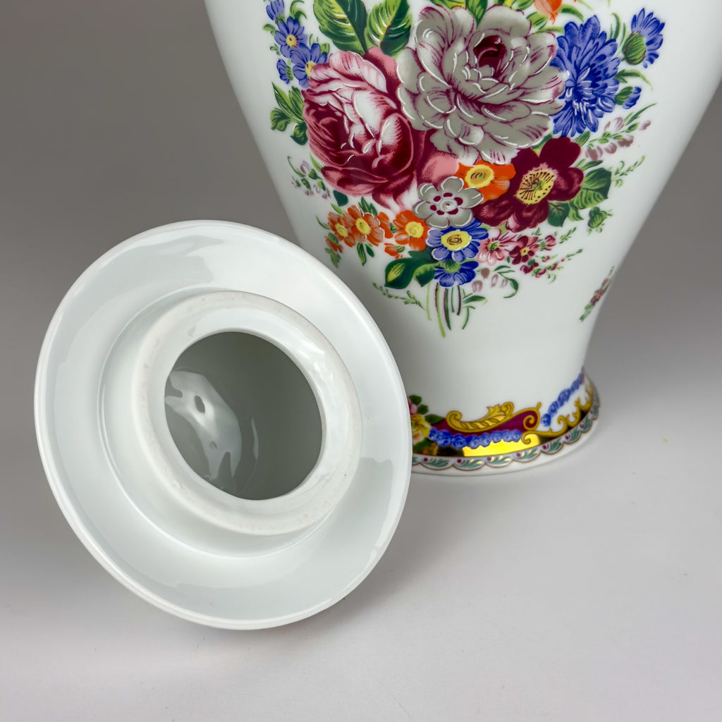 Vintage porcelain ginger jar by Limoges, France, 1970s