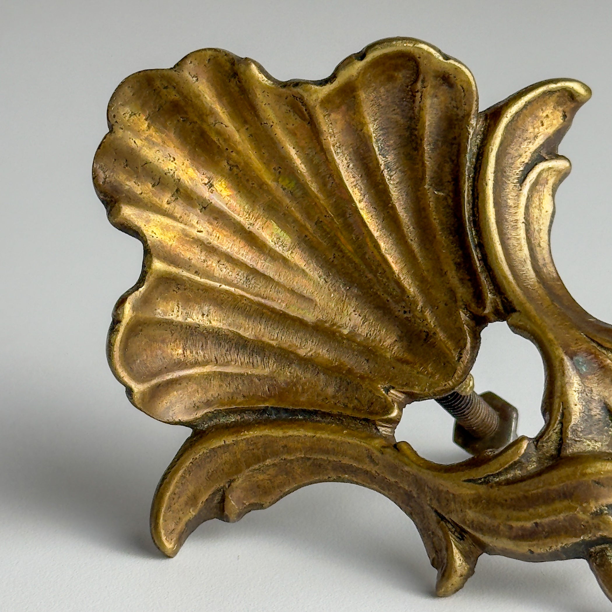 Antique bronze furniture handles, Italy, 1930s, Set of 5, Vintage home decor