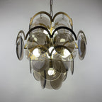 Smoked Murano chandelier by Gino Vistosi, Italy 1970s