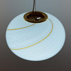 Classic swirl murano pendant lamp Vetri Murano, Italy 1970s