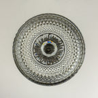 Antique glass bowl with bronze base, Italy 1920s