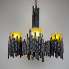 Brutalist chandelier by Marcello Fantoni, Fantoni Studio, Firenze, Italy 1960s