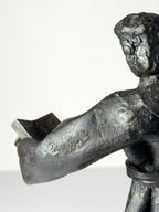 Vintage Brutalist sculpture "Monk With The Book" by Salvino Marsura, Italy 1970s