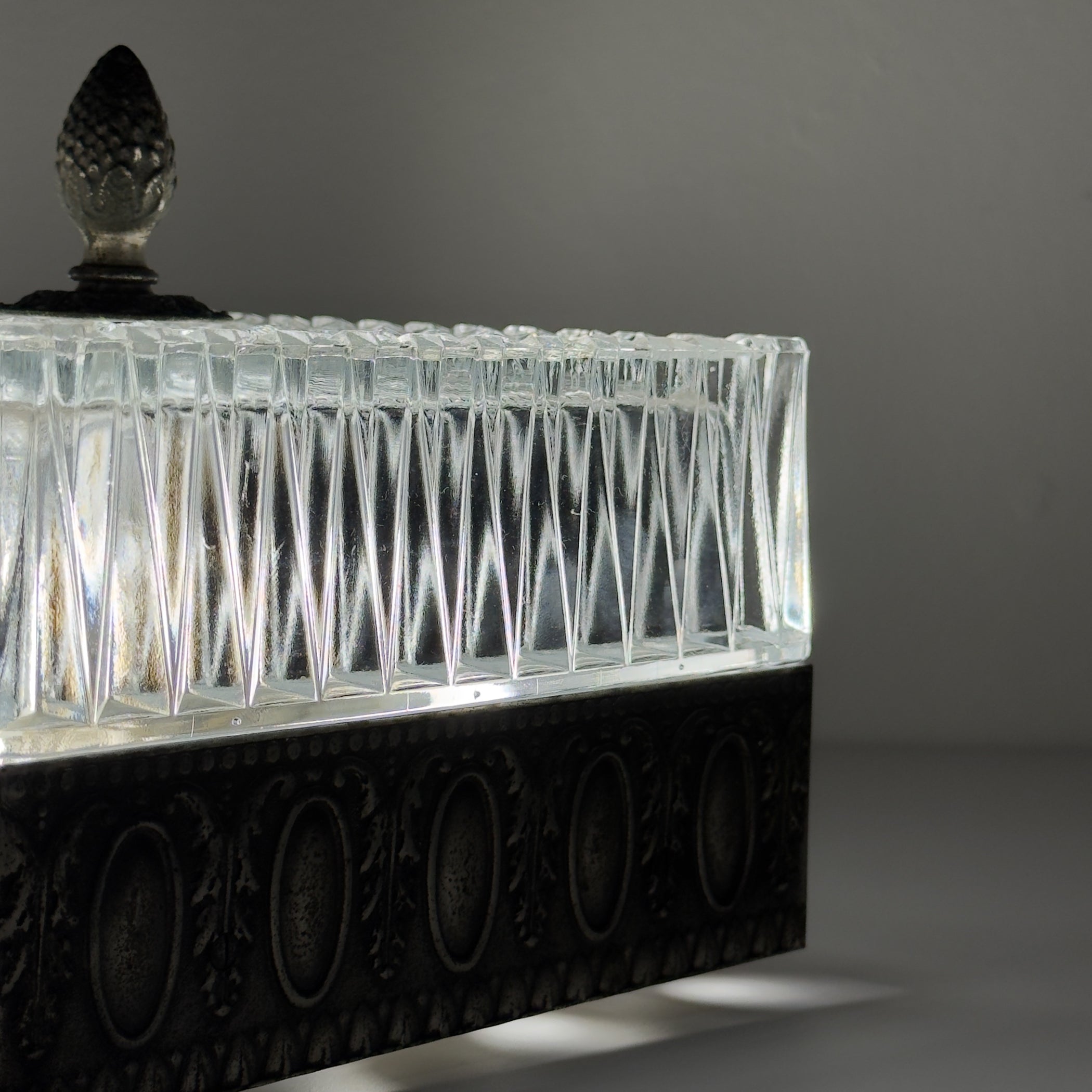 Vintage crystal ceiling lamp, Italy 1960s