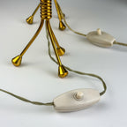 Vintage metal table lamp, Italy 1950s, Set of 2