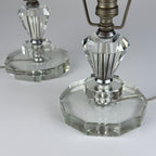 Vintage glasses table lamps, Set of 2, Italy 1950s