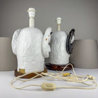 Vintage table lamps Ram Head, Italy 1970s Set of 2