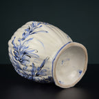 Vintage Blue Ceramic Vase by Bassano, Italy 1970s