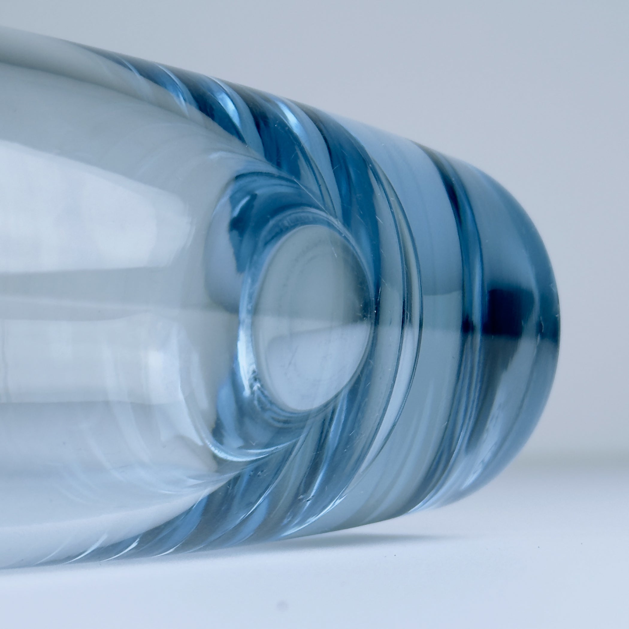 Original blue glass vase by Per Lütken for Holmegaard, Denmark, 1960s