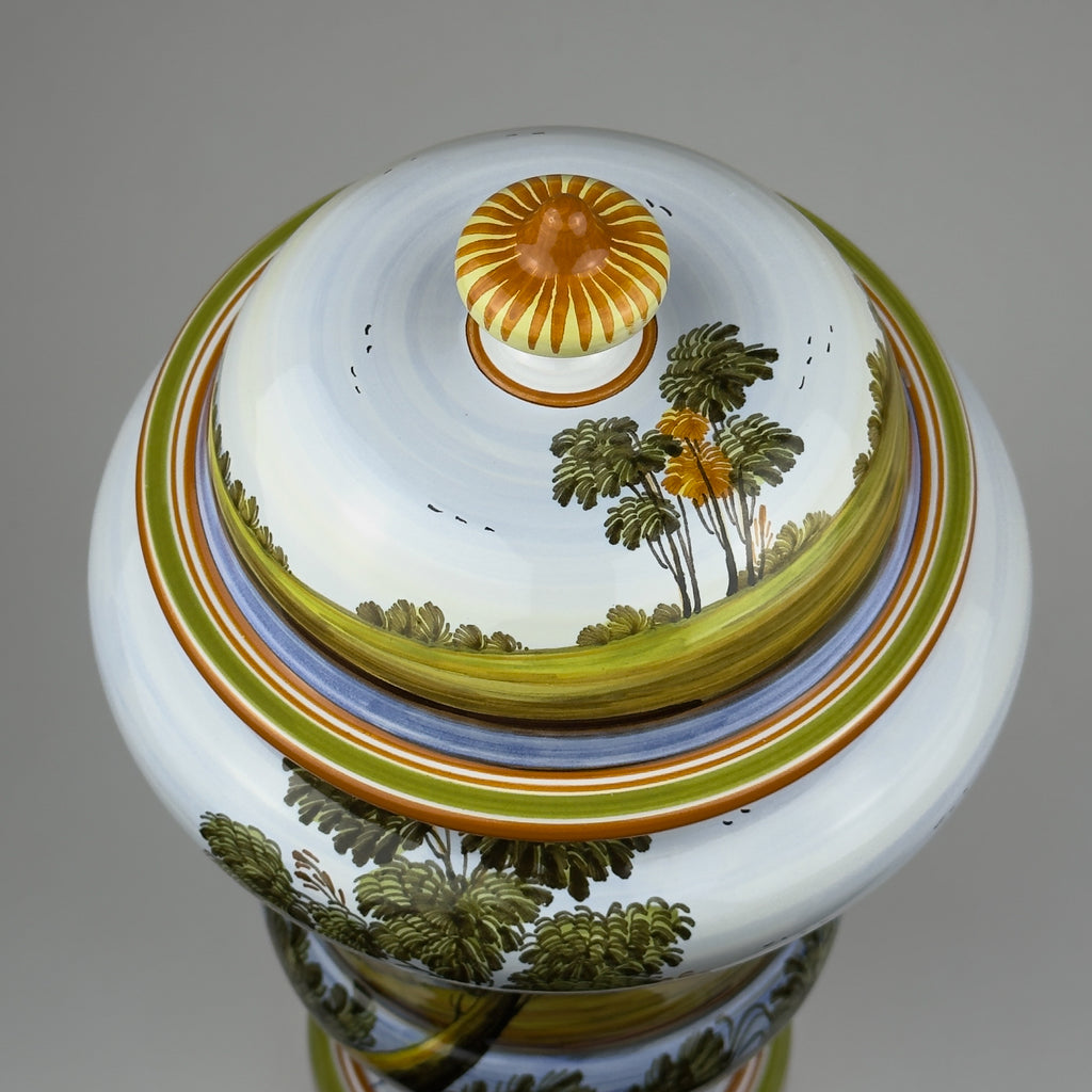 Vintage vase with lid by Lorenzo Di Stefano, Italy, late 20th Century