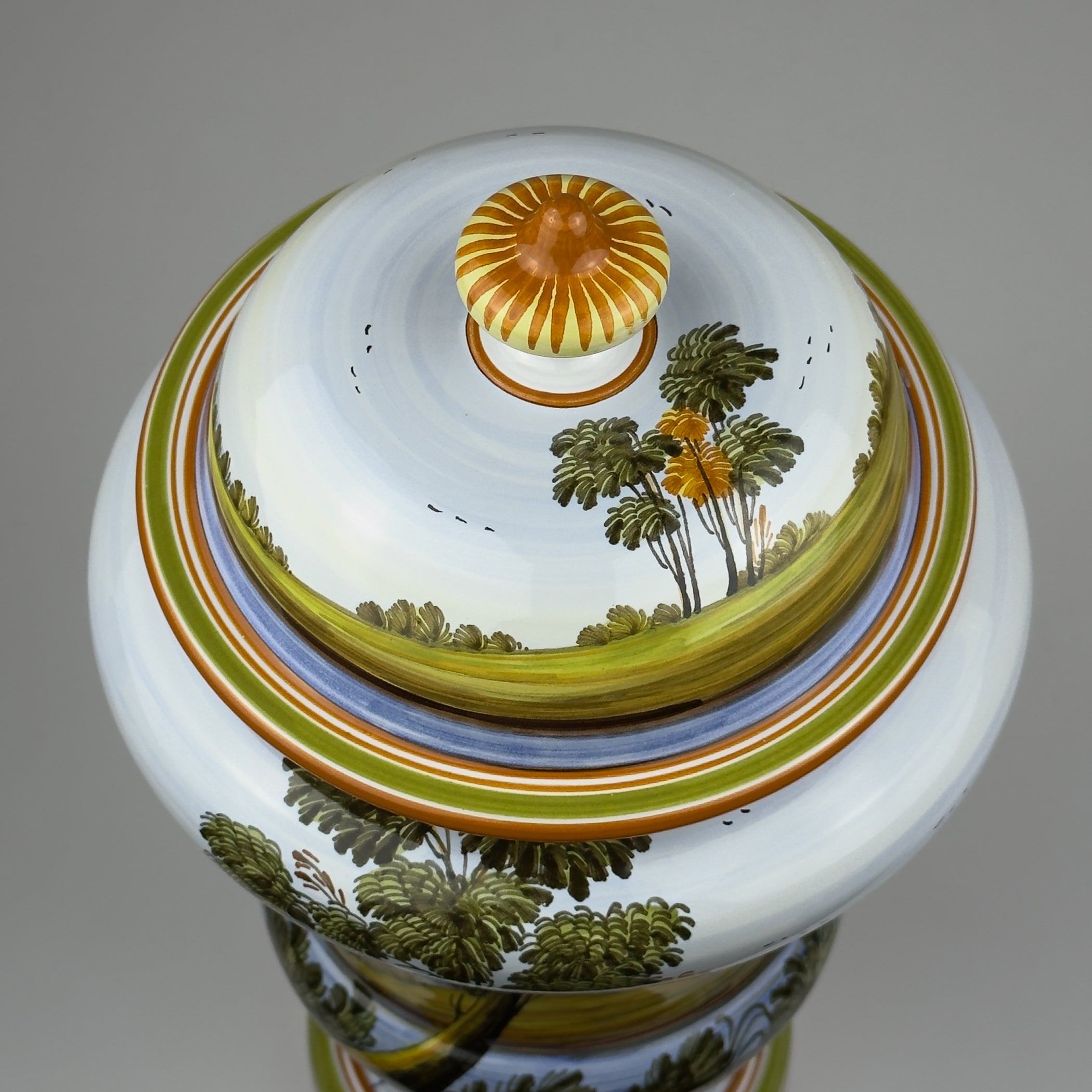 Vintage vase with lid by Lorenzo Di Stefano, Italy, late 20th Century