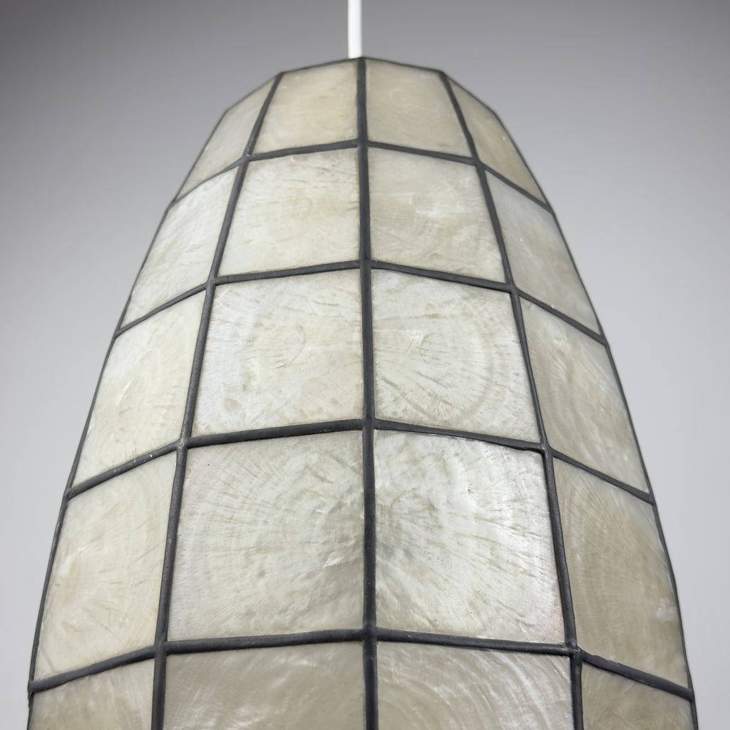 Vintage Capiz Shell Pendant Lamp, Italy 1960s