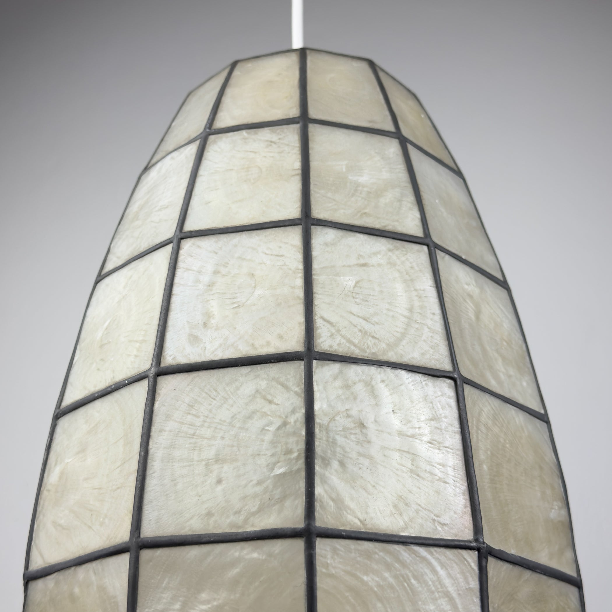 Vintage Capiz Shell Pendant Lamp, Italy 1960s