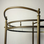 Vintage brass bar cart, France 1950s