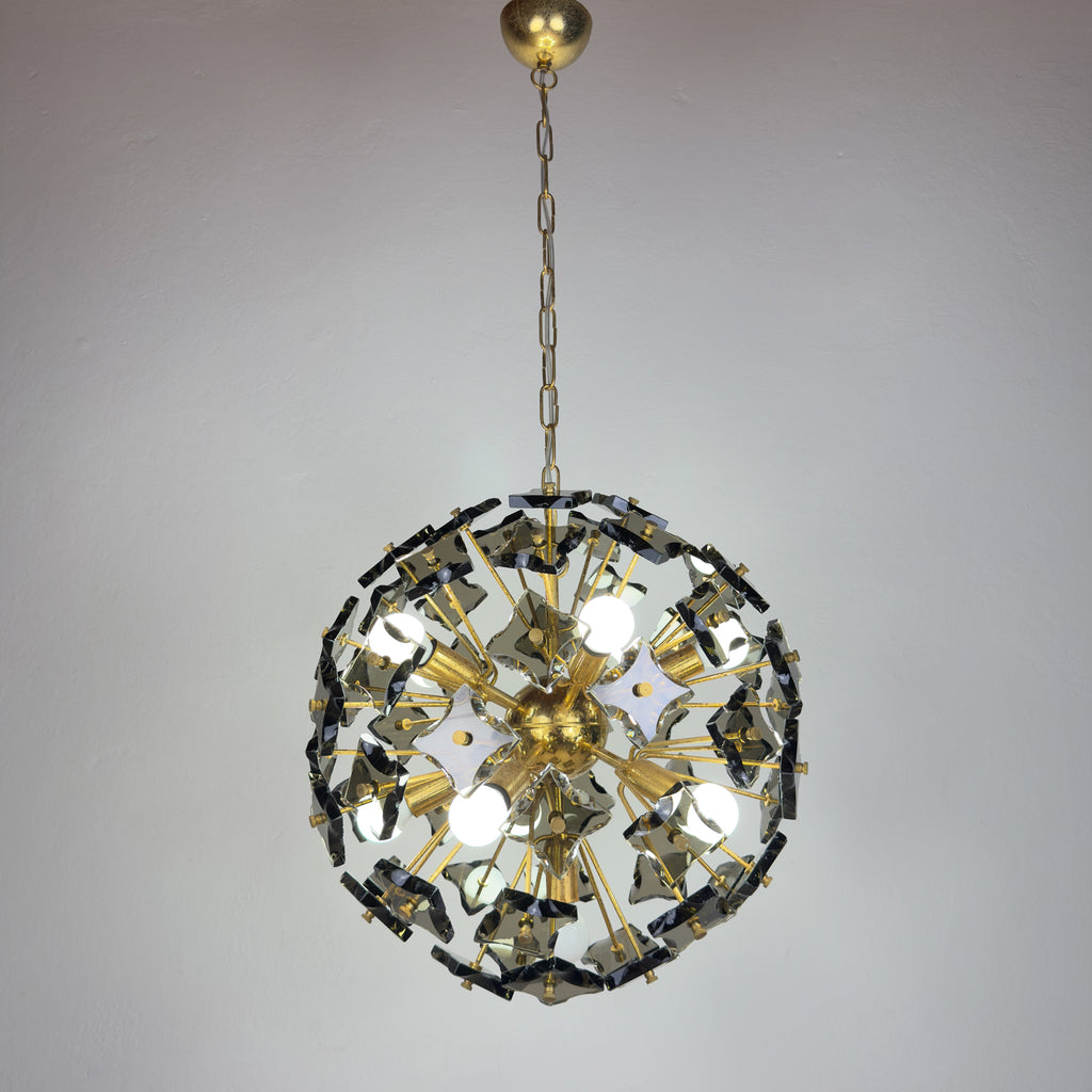 Mid-century Sputnik chandelier by Fontana Arte, Italy 1970s