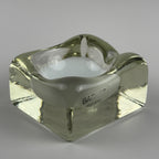 Vintage murano glass ashtray by Alfredo Barbini, Italy 1980s