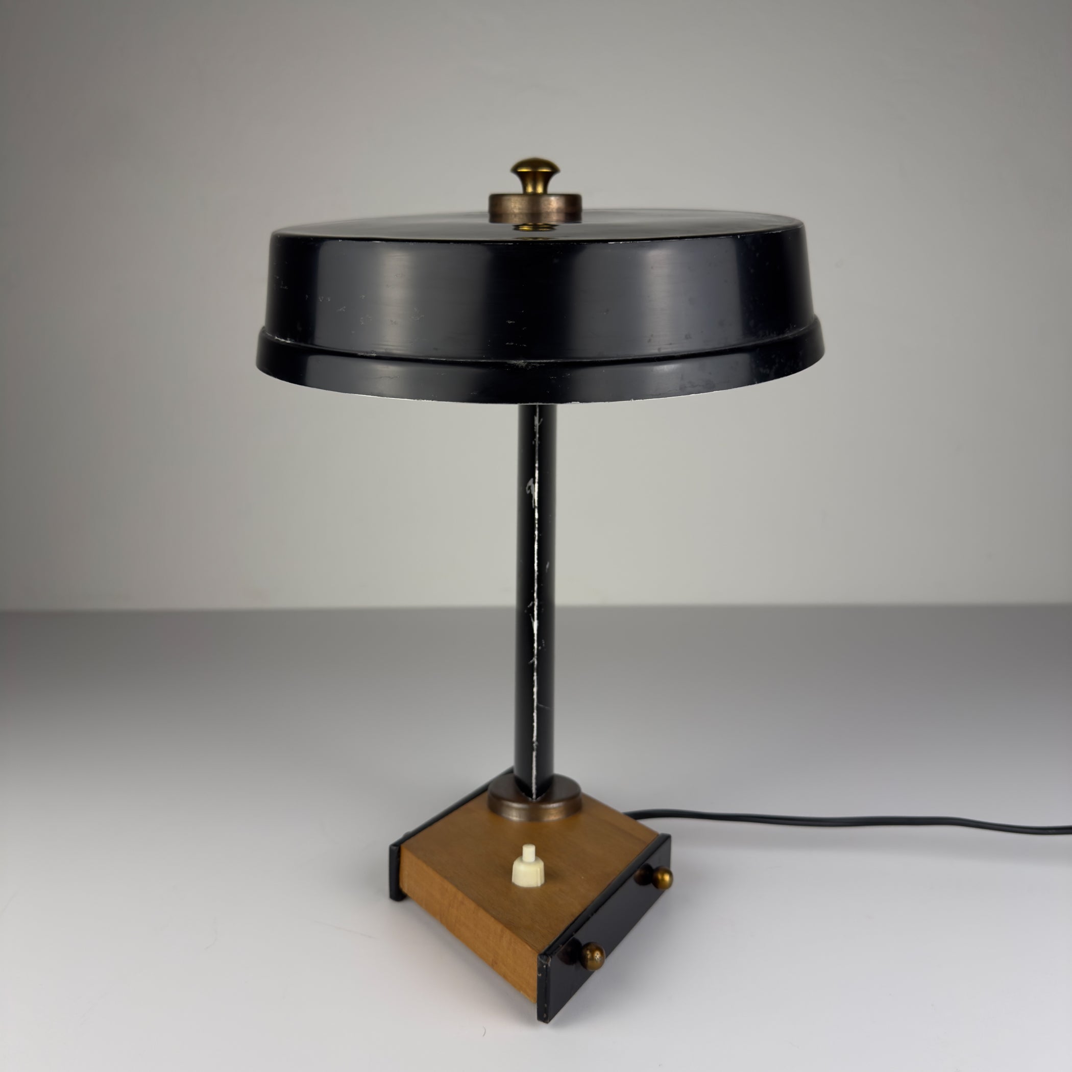 Vintage metal desk lamp by Oscar Torlasco, Italy 1950s