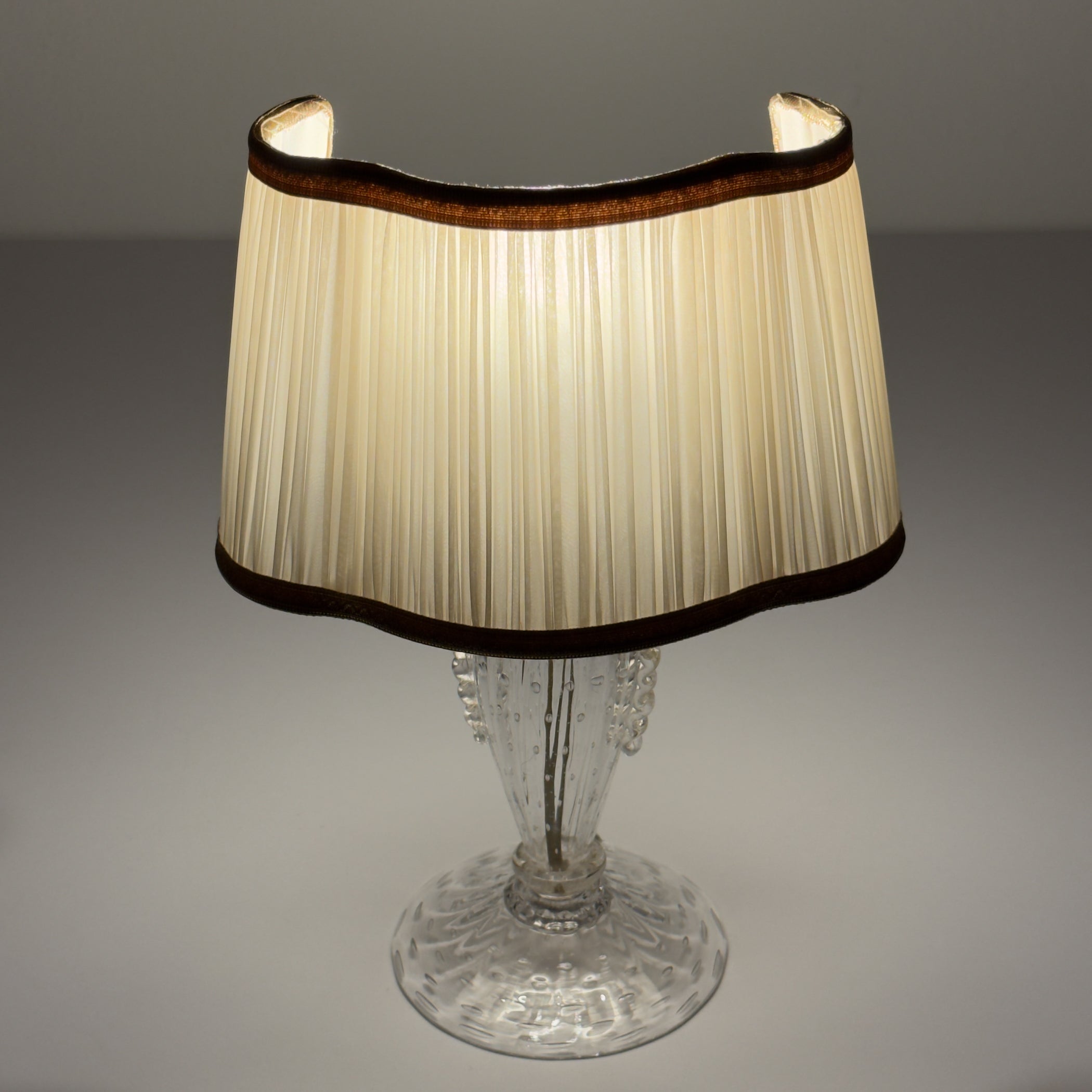 Original Murano glass table lamp by Barovier and Toso, Italy 1980s