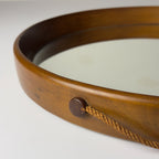 Mid-century Wall Mirror with Teak, Italy 1960s