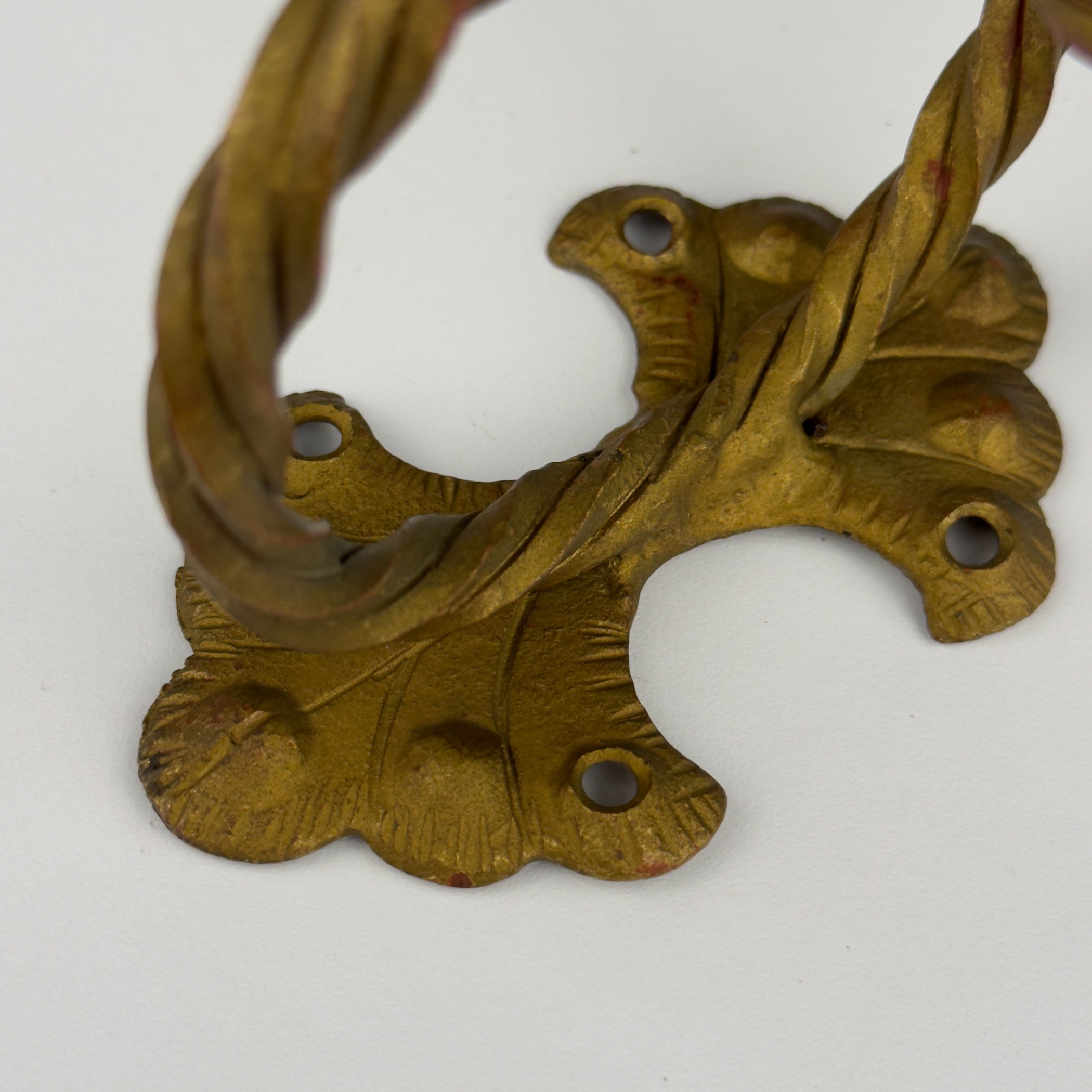 Antique bronze wall hook, Italy early 20th century