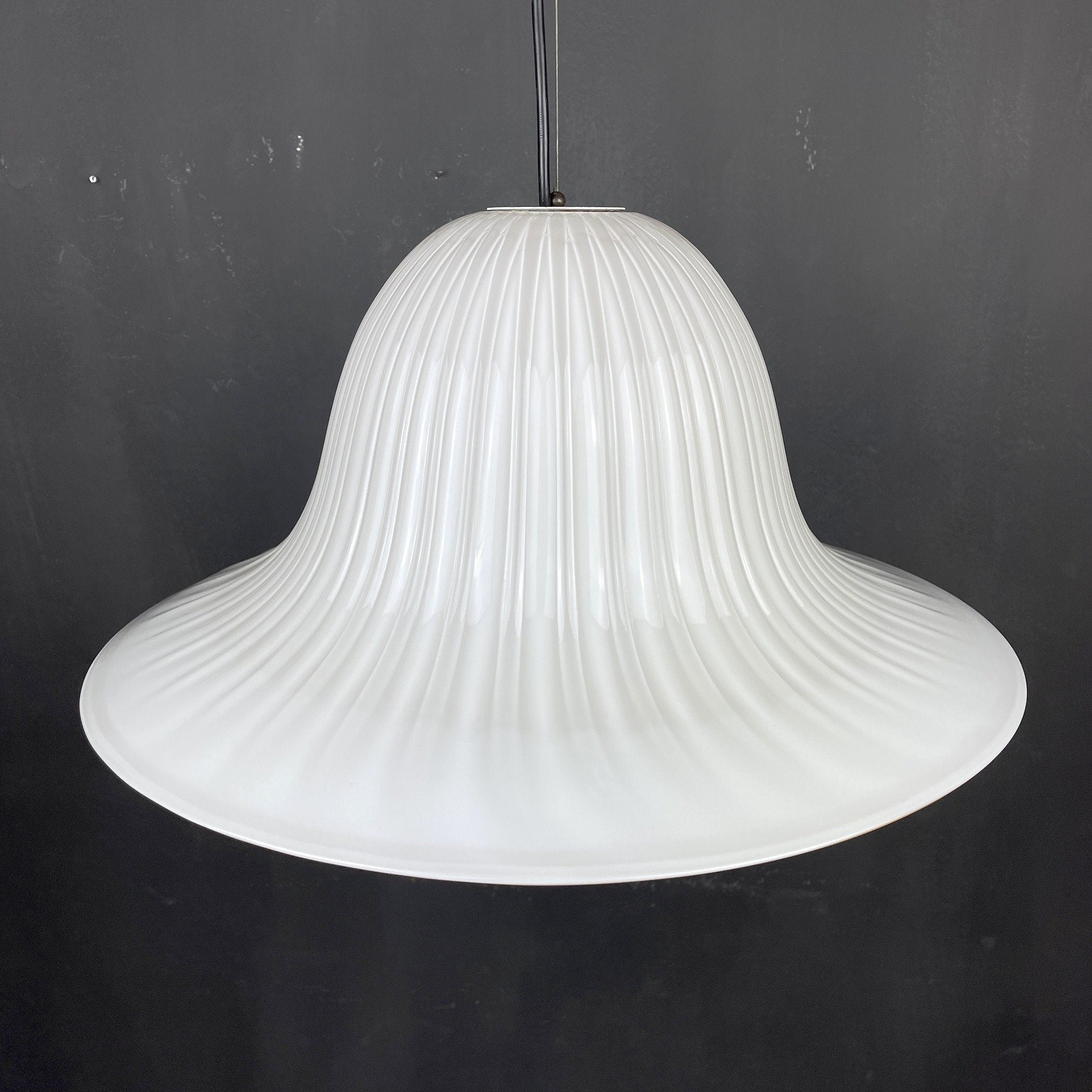 Vintage murano hanging lamp Tulip Italy 1970s Italian mid-century lighting Retro home decor