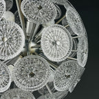 Vintage crystal chandelier Sputnik Dandelion Italy 1960s mid-century modern italian lighting