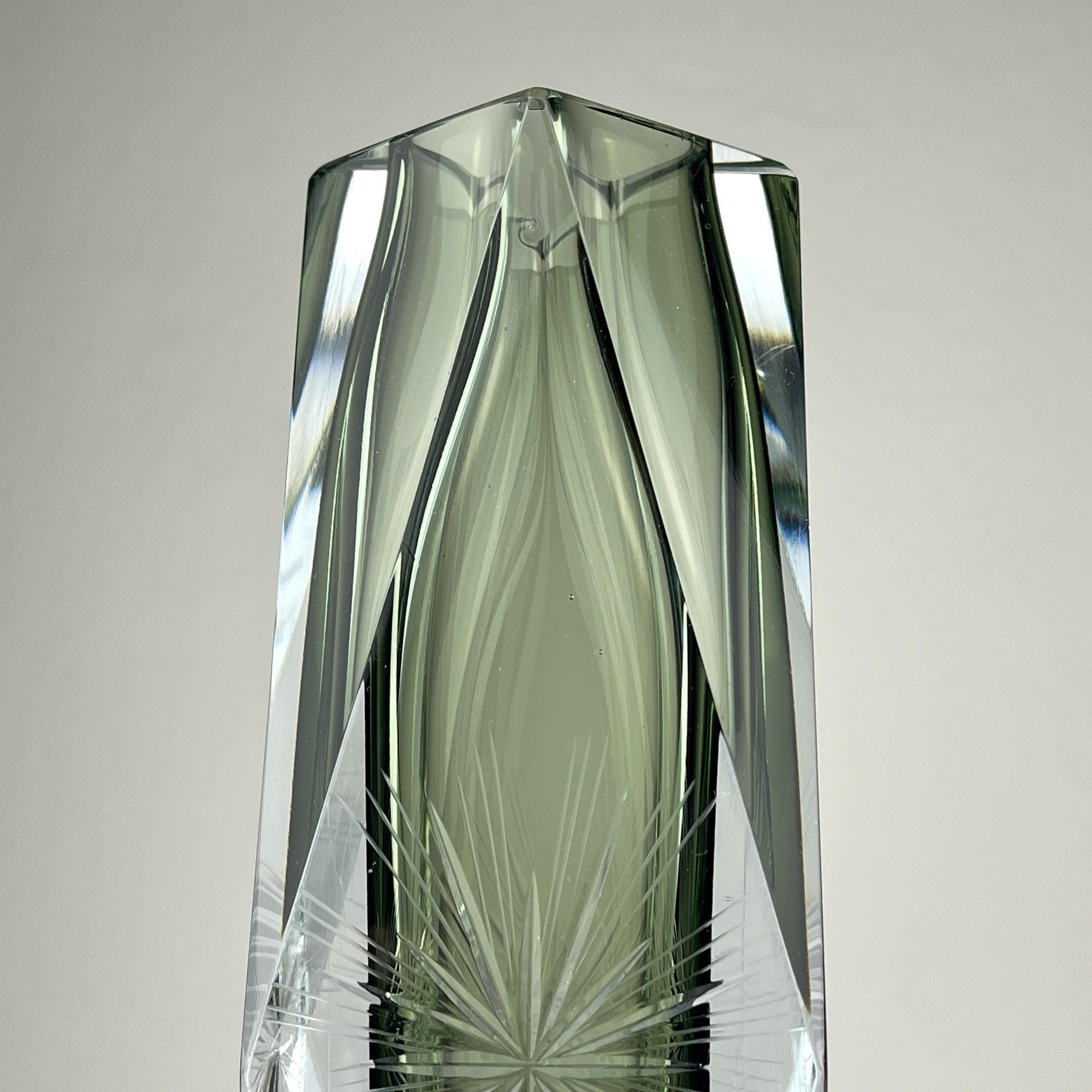 Original Sommerso Murano glass Vase by Pagnin & Bon, Italy 1960s, Vintage home decor