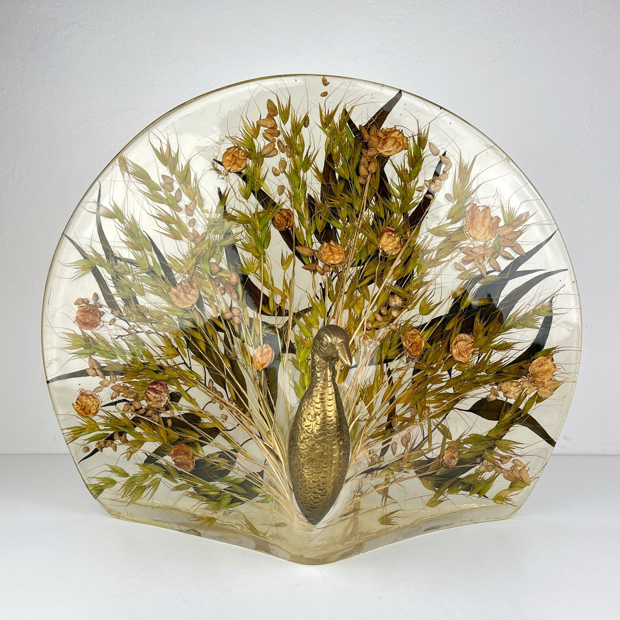 Vintage table lamp Peacock by Riccardo Marzi RM Made in Italy - Firenze, 1980s