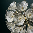 Large Murano chandelier Flower Sputnik by Paolo Venini for VeArt, Italy, 1960s