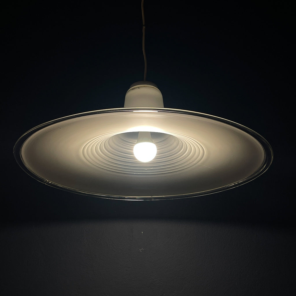 Mid-century large murano pendant lamp Italy 1970s Space age Retro lighting