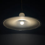 Mid-century large murano pendant lamp Italy 1970s Space age Retro lighting