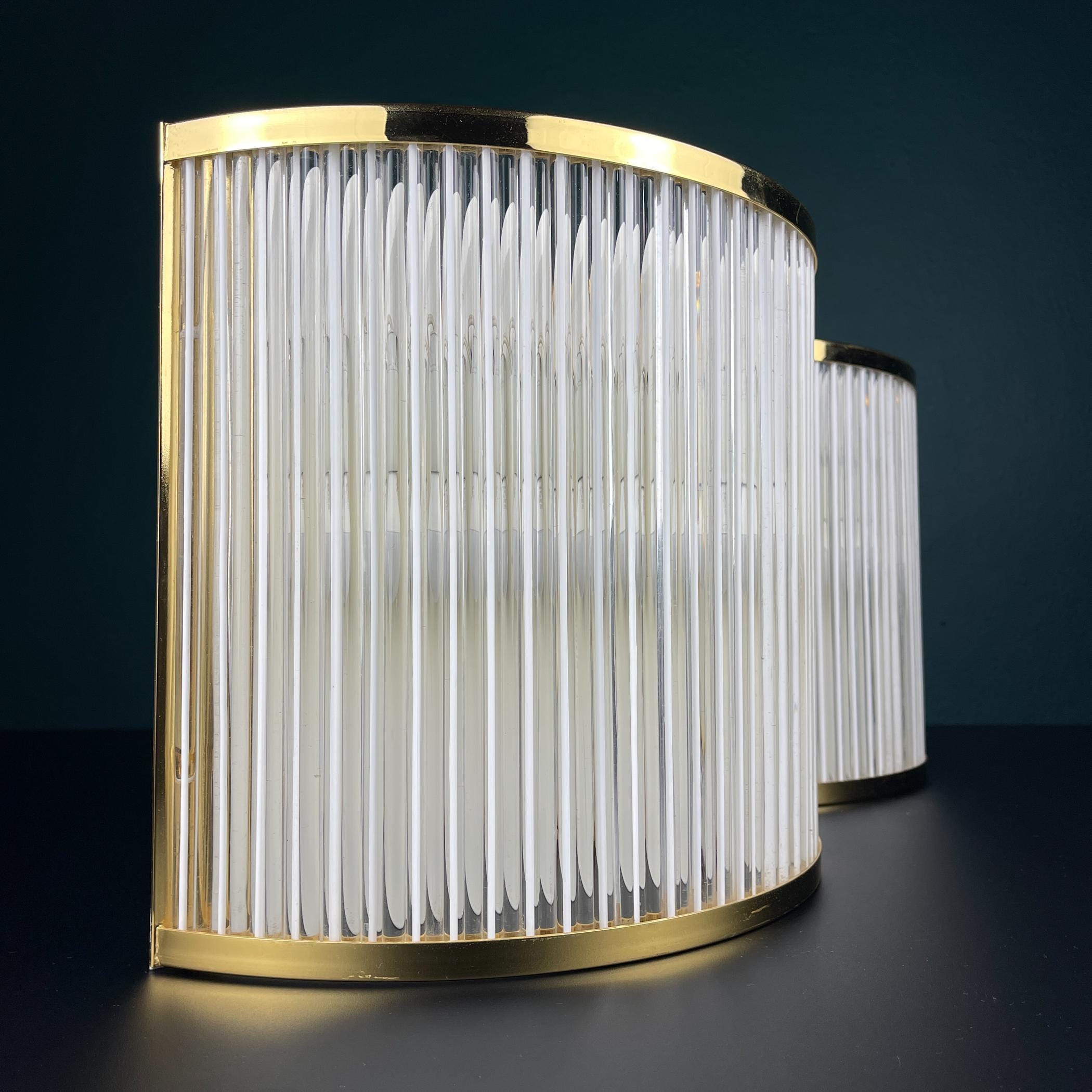 Art Deco Murano Glass Wall Sconces by De Majo, 1970s - Set of 2