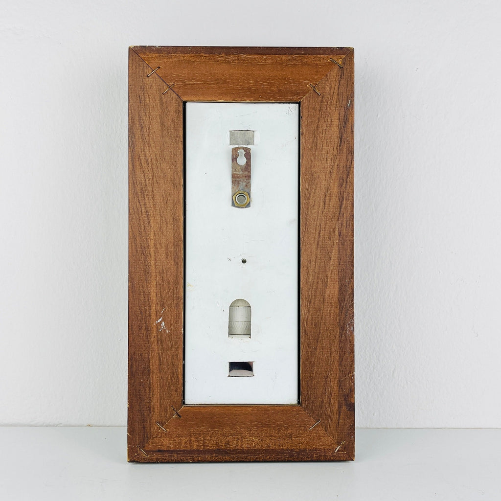 Vintage Wood Murano Wall lamp Italy, 1970s MCM Sconce Lamp
