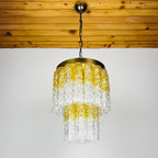 Murano glass chandelier Tronchi by Toni Zuccheri for Venini Italy 1960s